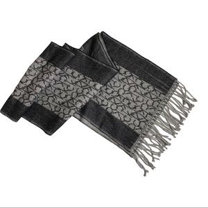 Calvin Klein CK Logo Reversible Scarf Unisex Black/Gray